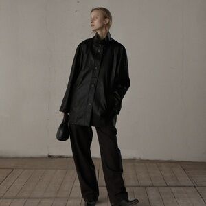 VERSO KR vegan leather blouson coat